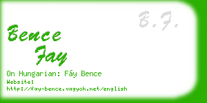 bence fay business card