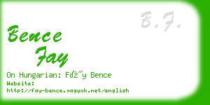 bence fay business card